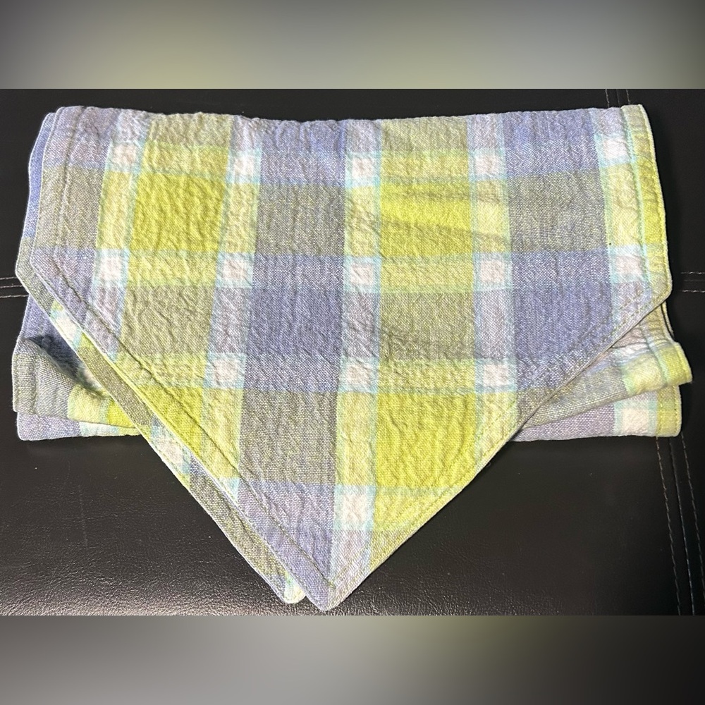Plaid Pastel Table runner in Yellow & Blue